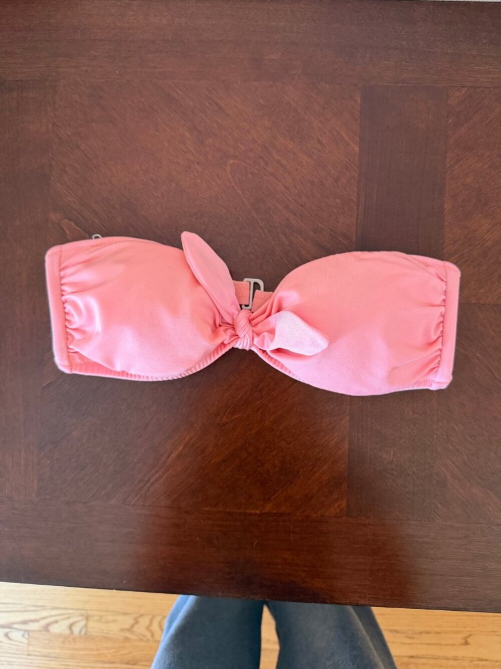 Victoria's Secret Coral Bandeau Bikini Top Bow S